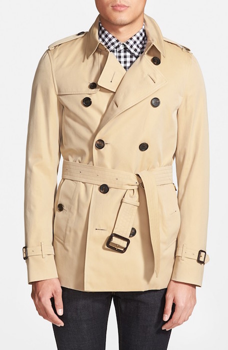 Burberry men's sandringham store short trench coat